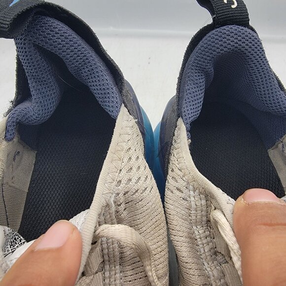 Nike Air Max 270 GS Womens 5.5 Football Grey Thunder Blue Sneaker Shoe 943345-03 - Picture 6 of 15